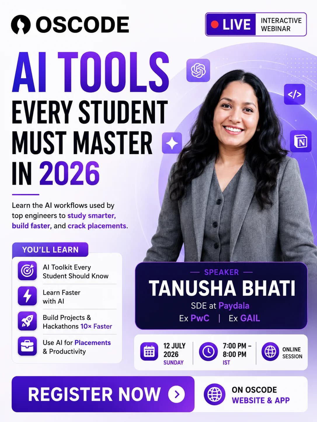 AI Tools Every Student Must Master in 2026 banner